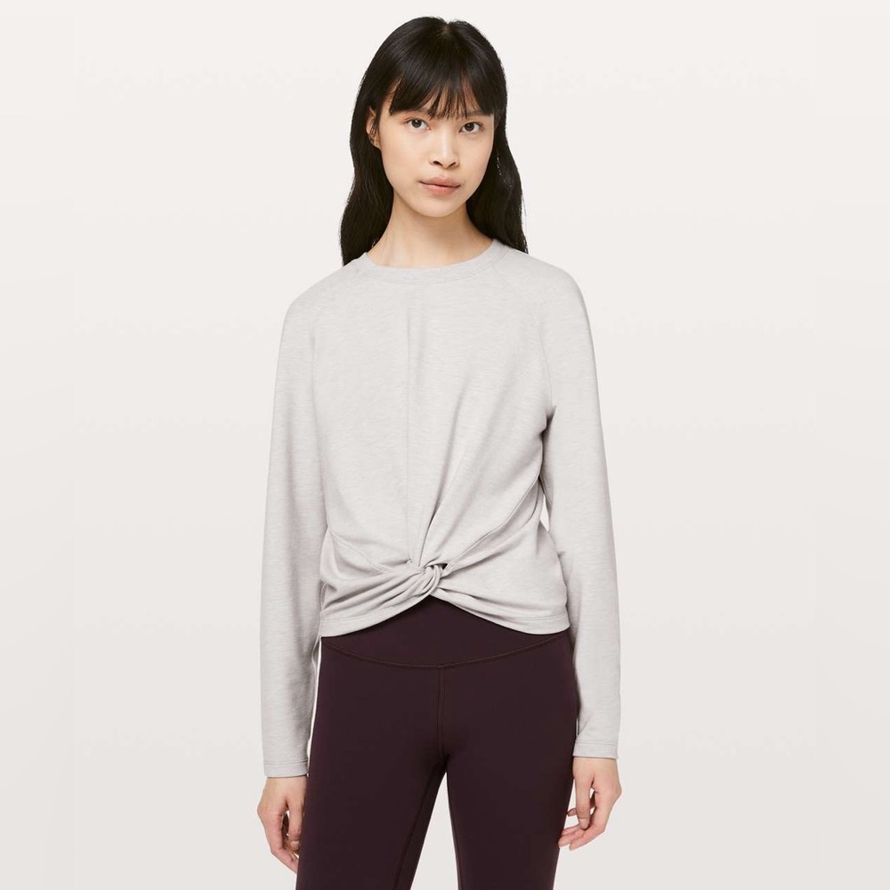 Lululemon Tuck & Gather Pullover - Heathered Mod Stargaze - Twist Front Crop